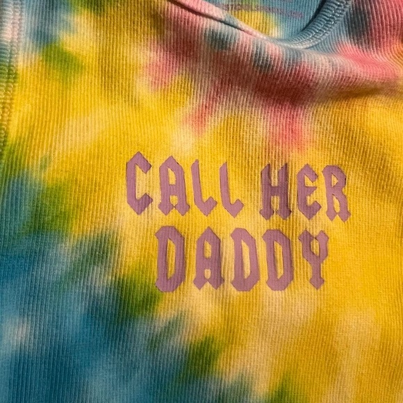 Call Her Daddy x Barstool Sports tie-dye crop tank purple logo OG DADDY GANG - Picture 14 of 15